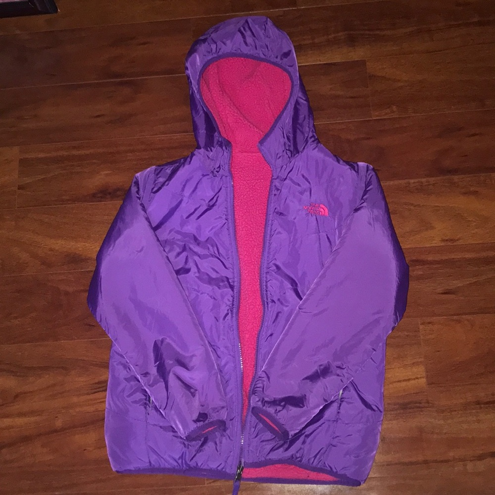 Big Girls North Face Sherpa Reversible Jacket